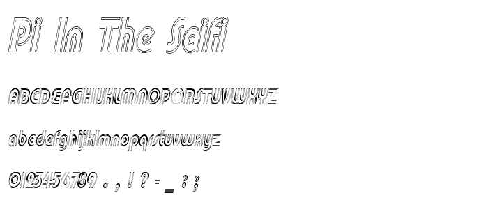 Pi in the SciFi font